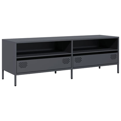 Tv-meubel 135x39x43,5 cm koudgewalst staal antracietkleurig