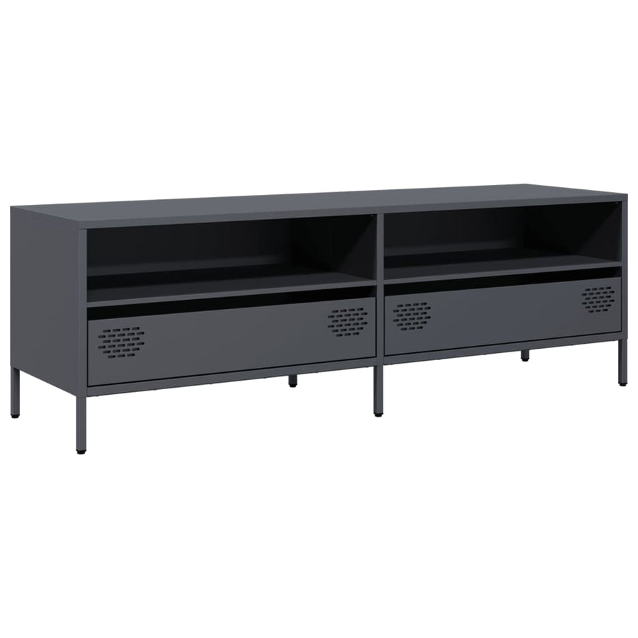 Tv-meubel 135x39x43,5 cm koudgewalst staal antracietkleurig