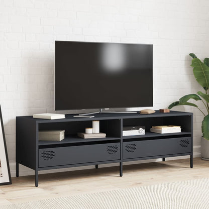 Tv-meubel 135x39x43,5 cm koudgewalst staal antracietkleurig