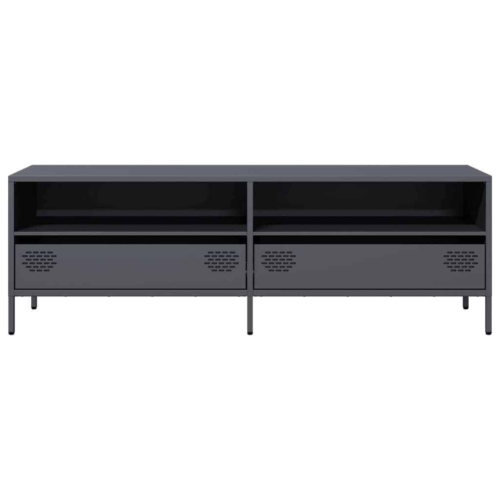 Tv-meubel 135x39x43,5 cm koudgewalst staal antracietkleurig