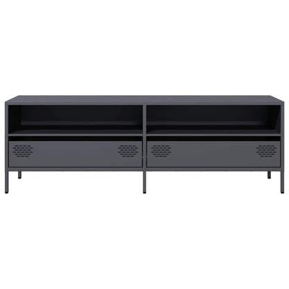Tv-meubel 135x39x43,5 cm koudgewalst staal antracietkleurig