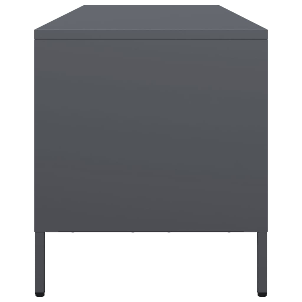 Tv-meubel 135x39x43,5 cm koudgewalst staal antracietkleurig