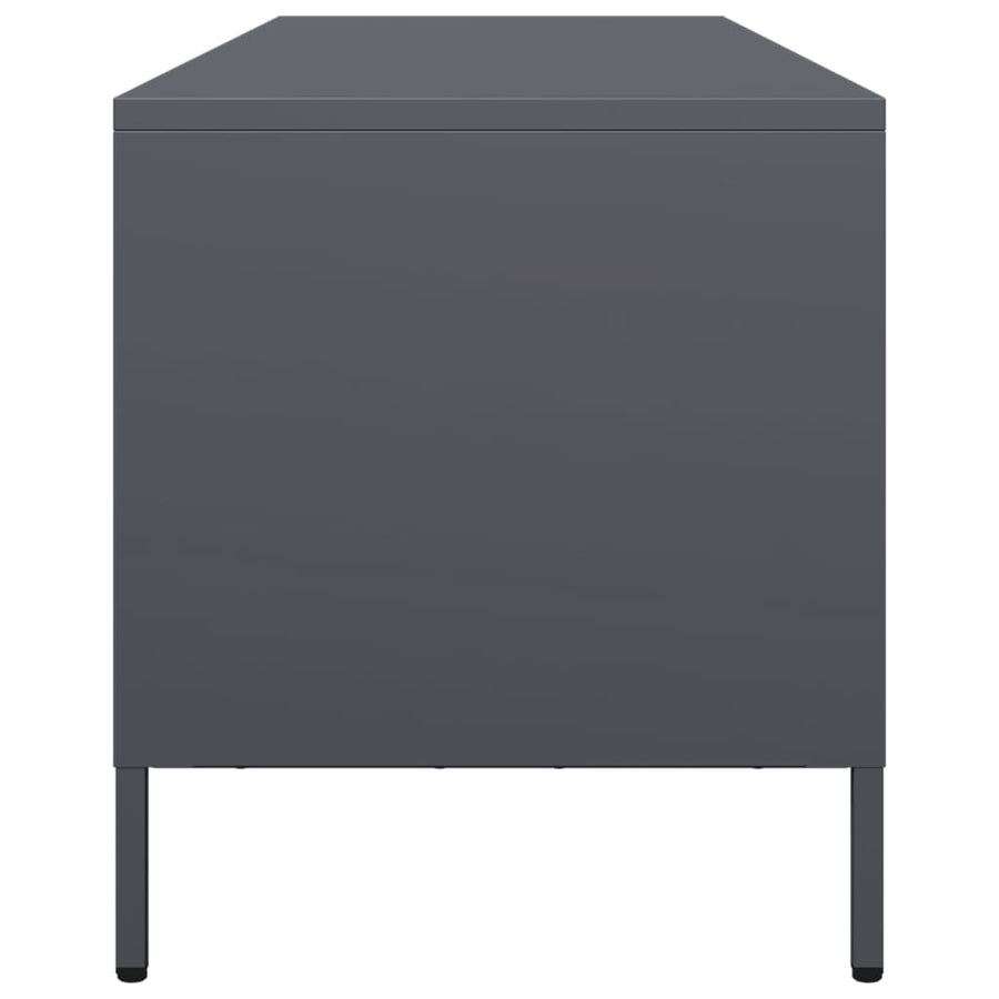 Tv-meubel 135x39x43,5 cm koudgewalst staal antracietkleurig