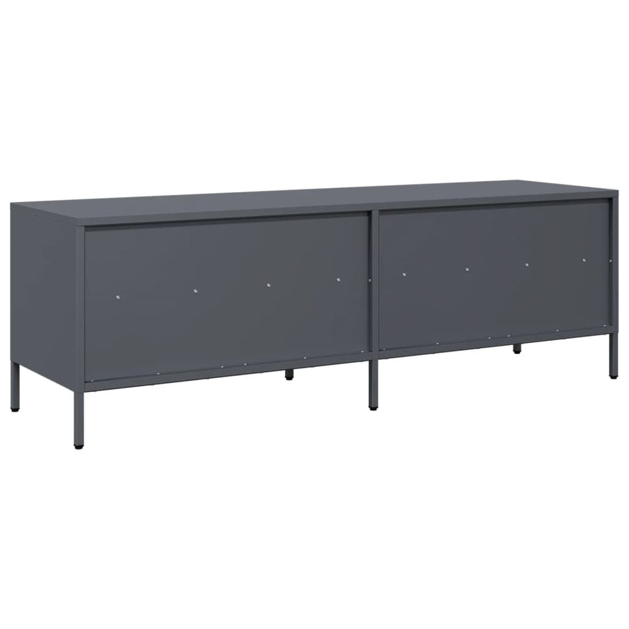 Tv-meubel 135x39x43,5 cm koudgewalst staal antracietkleurig