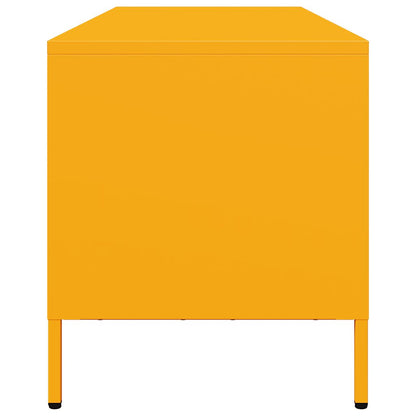 Tv-meubel 135x39x43,5 cm koudgewalst staal mosterdgeel