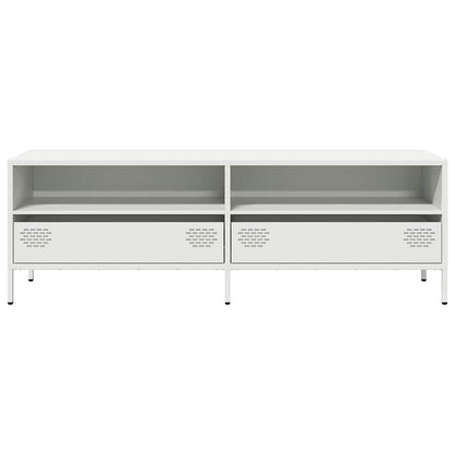 Tv-meubel 135x39x43,5 cm koudgewalst staal wit