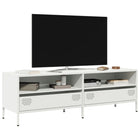 TV cabinet 135x39x43.5 cm cold rolled steel white