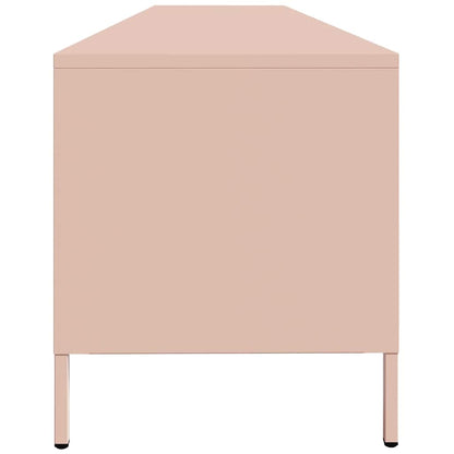 Tv-meubel 202x39x43,5 cm koudgewalst staal roze
