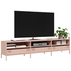 TV cabinet 202x39x43.5 cm cold-rolled steel pink