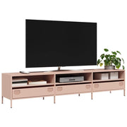 Tv-meubel 202x39x43,5 cm staal roze