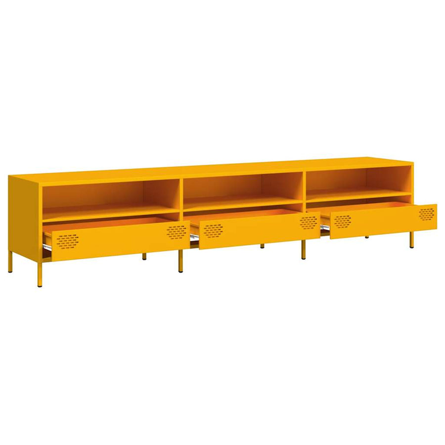 Tv-Meubel 202X39X43,5 Cm Koudgewalst Staal 202 cm