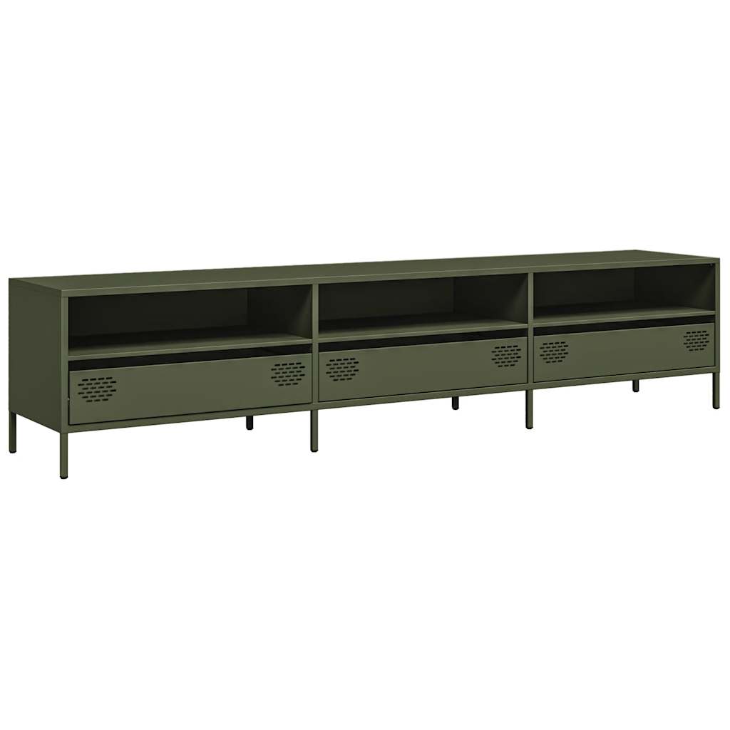 Tv-Meubel 202X39X43,5 Cm Koudgewalst Staal 202 cm
