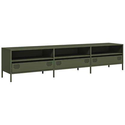Tv-Meubel 202X39X43,5 Cm Koudgewalst Staal 202 cm
