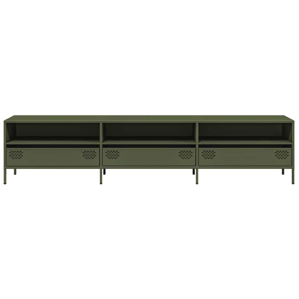 Tv-Meubel 202X39X43,5 Cm Koudgewalst Staal 202 cm