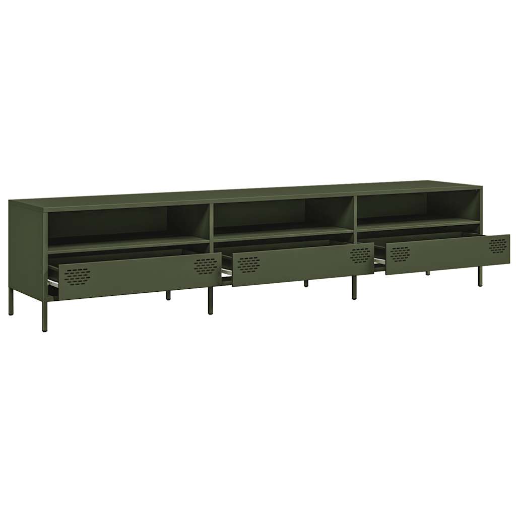 Tv-Meubel 202X39X43,5 Cm Koudgewalst Staal 202 cm