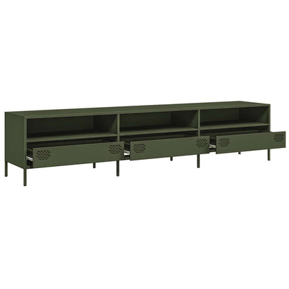 Tv-Meubel 202X39X43,5 Cm Koudgewalst Staal 202 cm