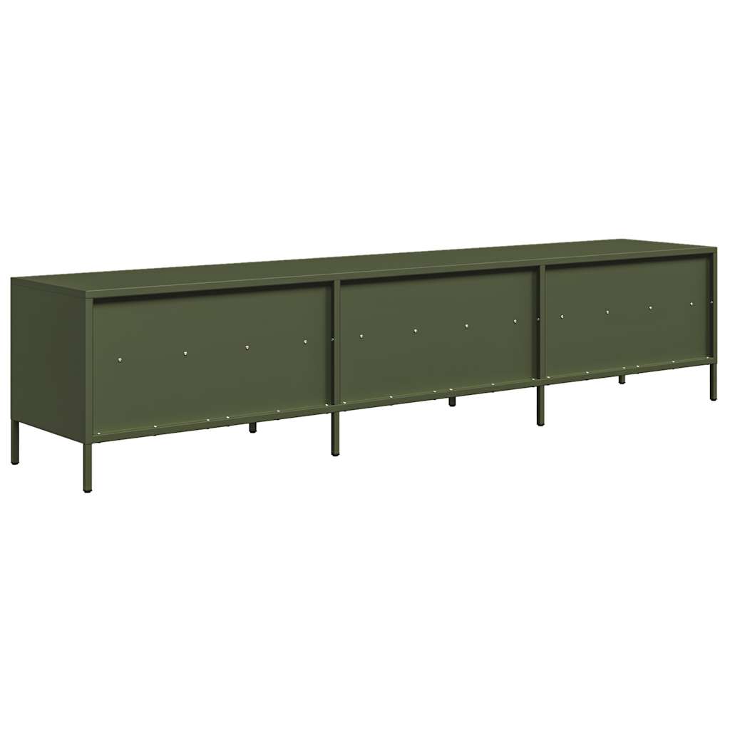 Tv-Meubel 202X39X43,5 Cm Koudgewalst Staal 202 cm