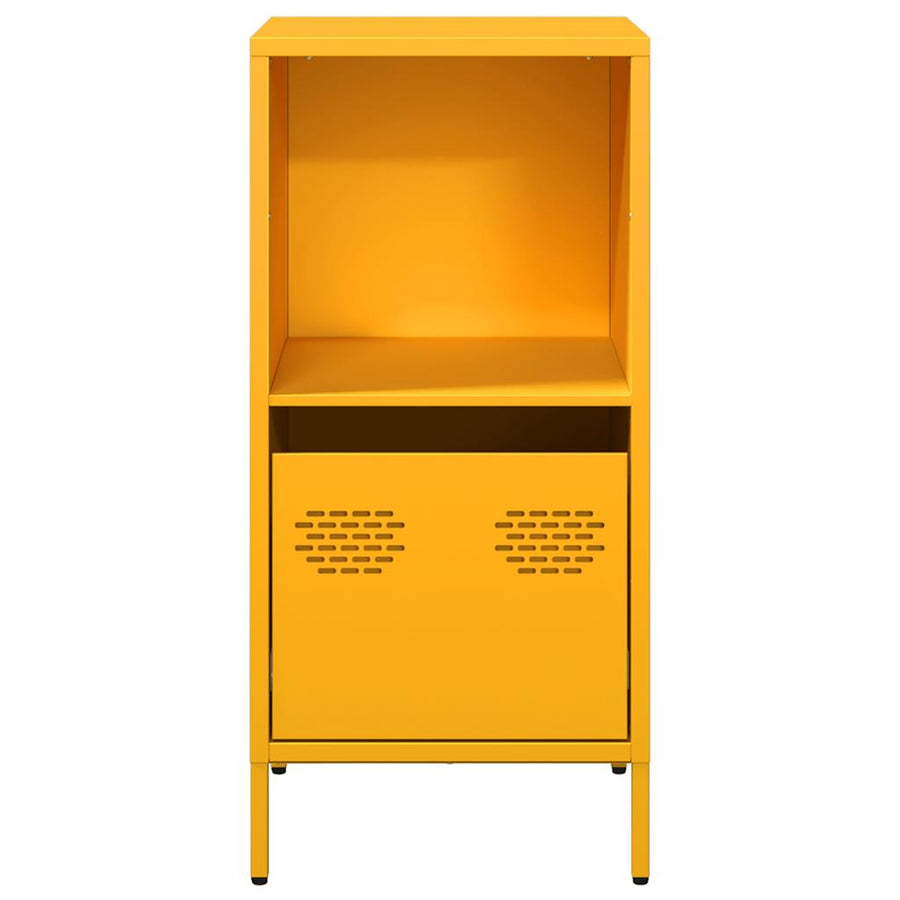 Dressoir 35x39x73,5 cm koudgewalst staal mosterdgeel