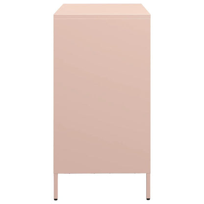 Dressoir 68x39x73,5 cm koudgewalst staal roze