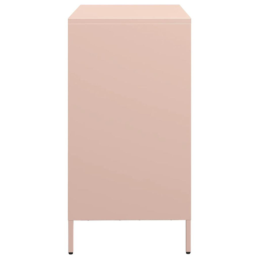 Dressoir 68x39x73,5 cm koudgewalst staal roze