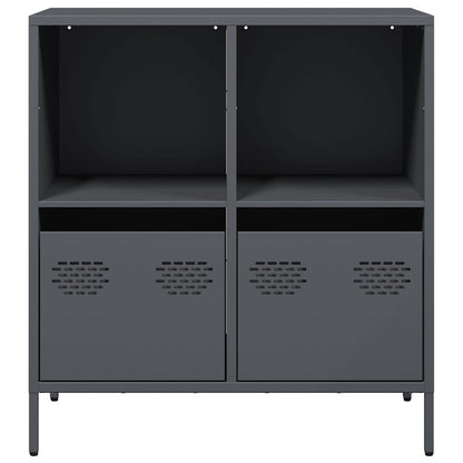 Dressoir 68x39x73,5 cm koudgewalst staal antracietkleurig