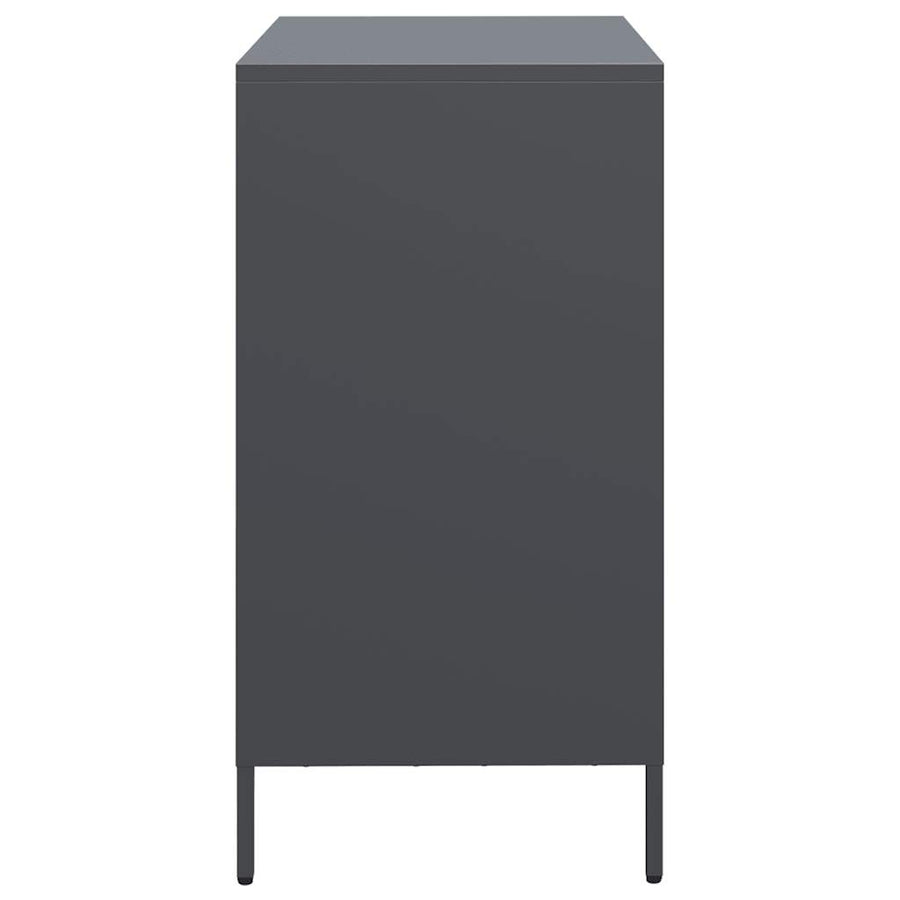 Dressoir 68x39x73,5 cm koudgewalst staal antracietkleurig