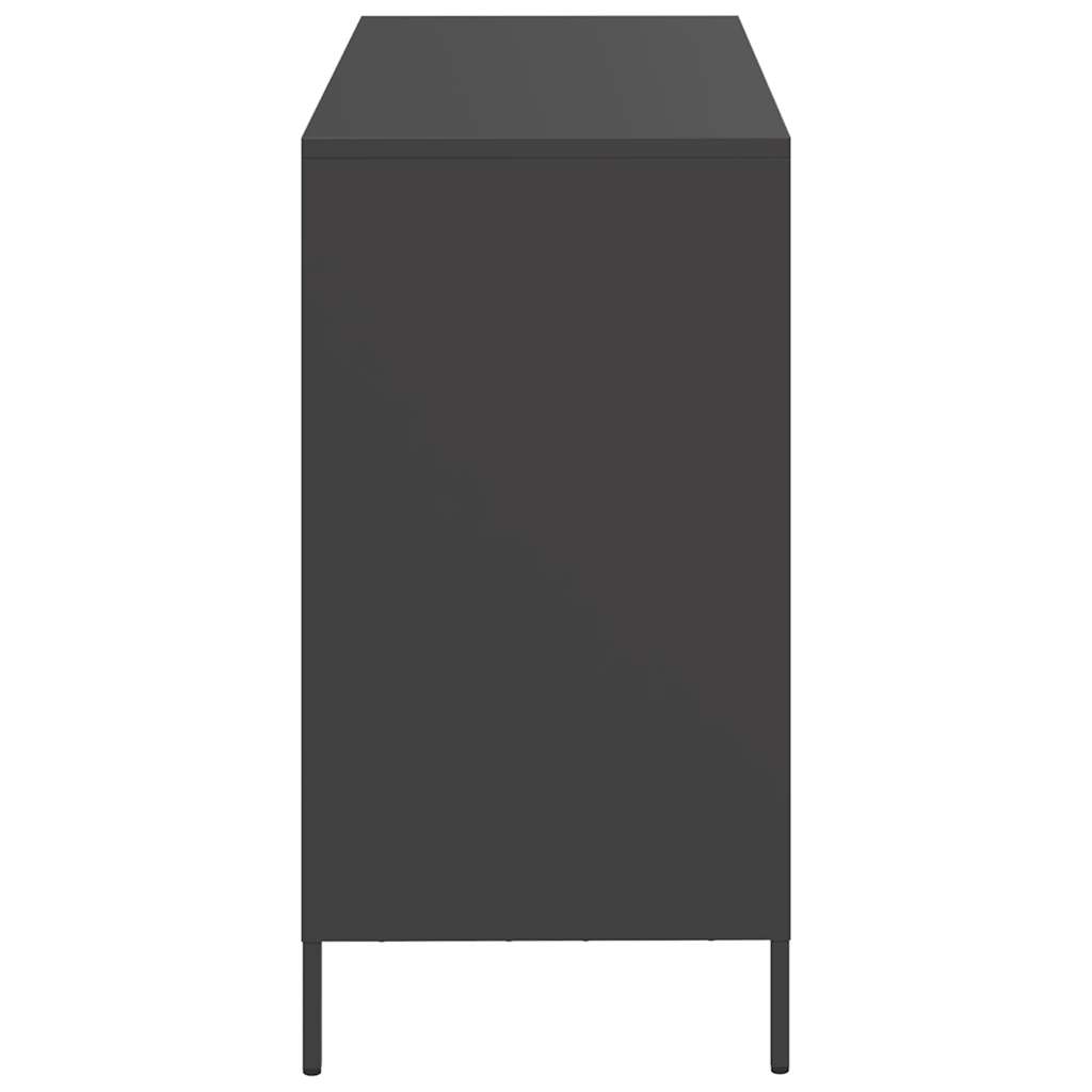 Dressoir 101,5x39x73,5 cm koudgewalst staal zwart