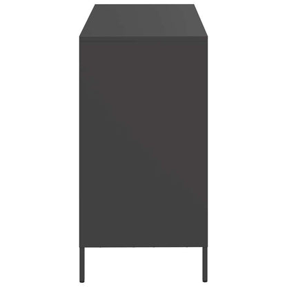 Dressoir 101,5x39x73,5 cm koudgewalst staal zwart
