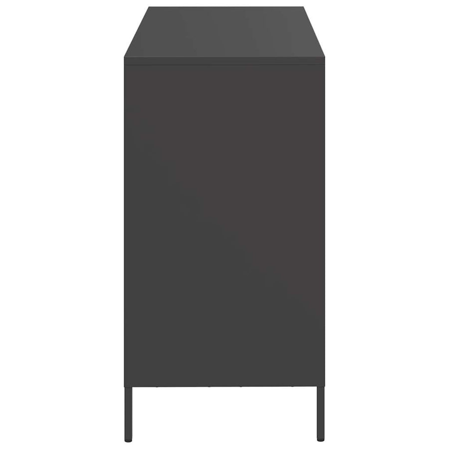 Dressoir 101,5x39x73,5 cm koudgewalst staal zwart