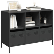 Dressoir 101,5x39x73,5 cm staal zwart muurbevestiging