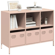 Dressoir 101,5x39x73,5 cm koudgewalst staal roze