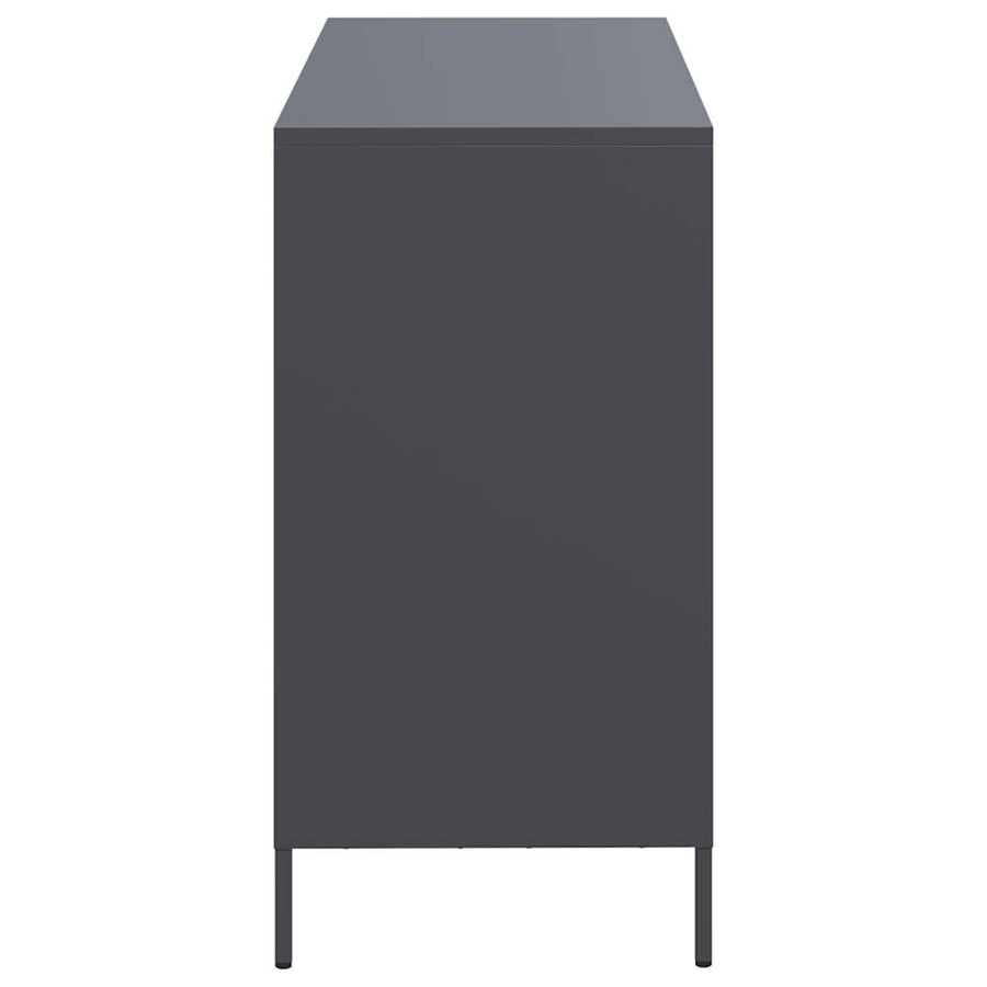 Dressoir 101,5x39x73,5 cm koudgewalst staal antracietkleurig