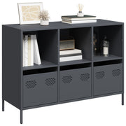 Dressoir 101,5x39x73,5 cm staal antraciet