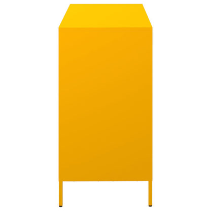 Dressoir 101,5x39x73,5 cm koudgewalst staal mosterdgeel