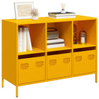 Sideboard 101.5x39x73.5 cm cold-rolled steel mustard yellow