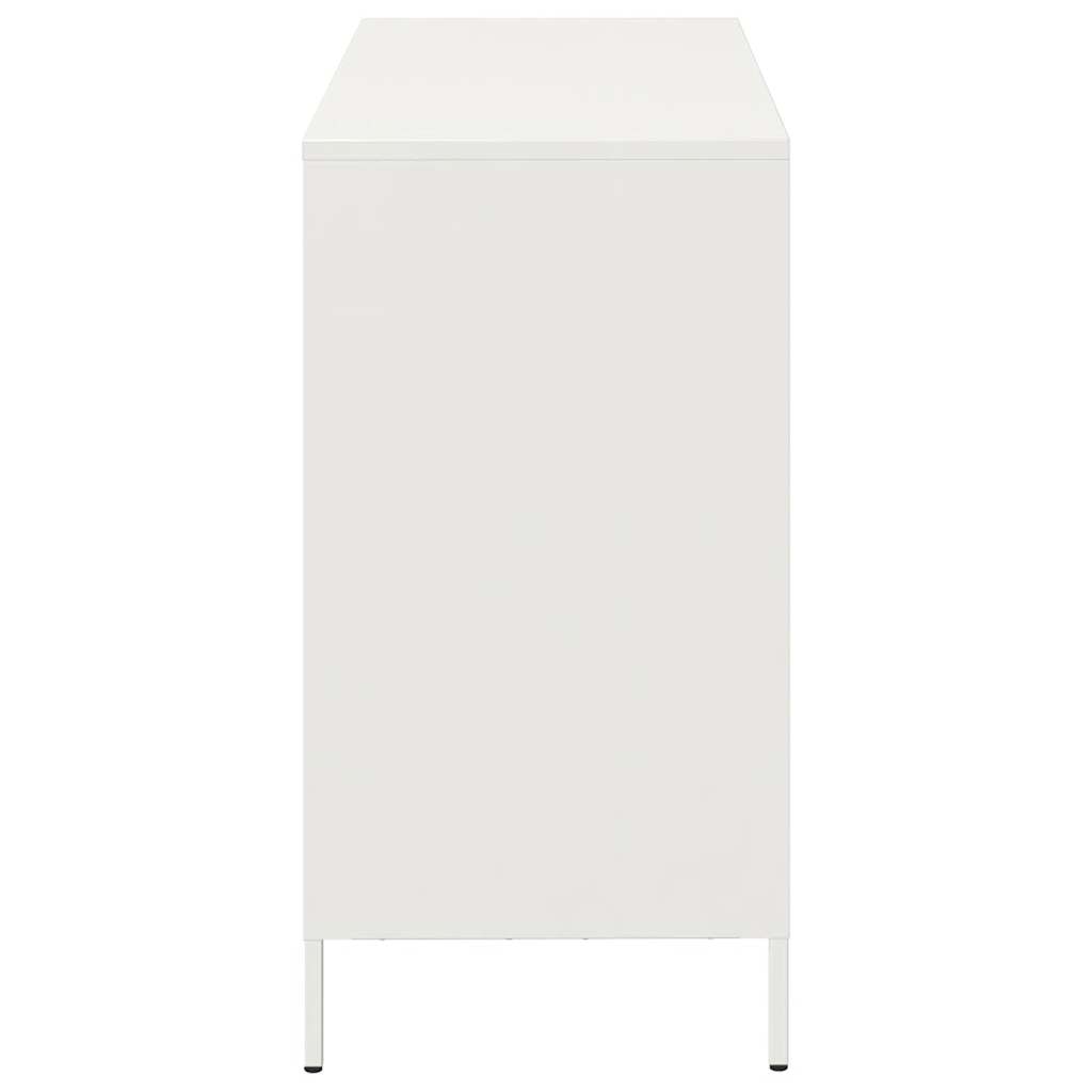 Dressoir 101,5x39x73,5 cm koudgewalst staal wit