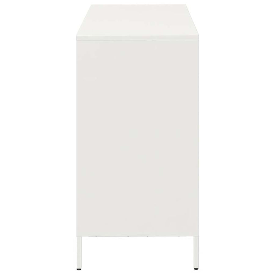 Dressoir 101,5x39x73,5 cm koudgewalst staal wit