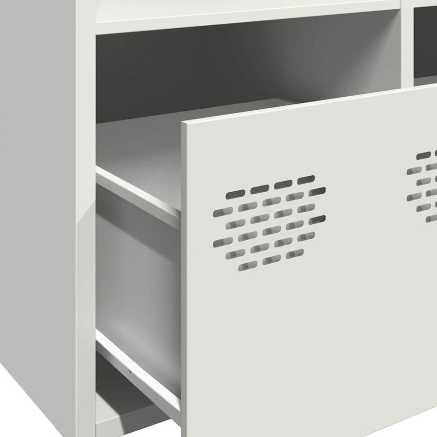 Dressoir 101,5x39x73,5 cm koudgewalst staal wit