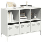 Dressoir 101,5x39x73,5 cm koudgewalst staal wit
