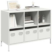 Dressoir 101,5x39x73,5 cm koudgewalst staal wit