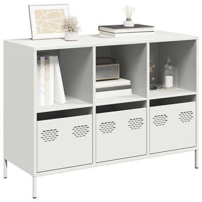 Dressoir 101,5x39x73,5 cm koudgewalst staal wit