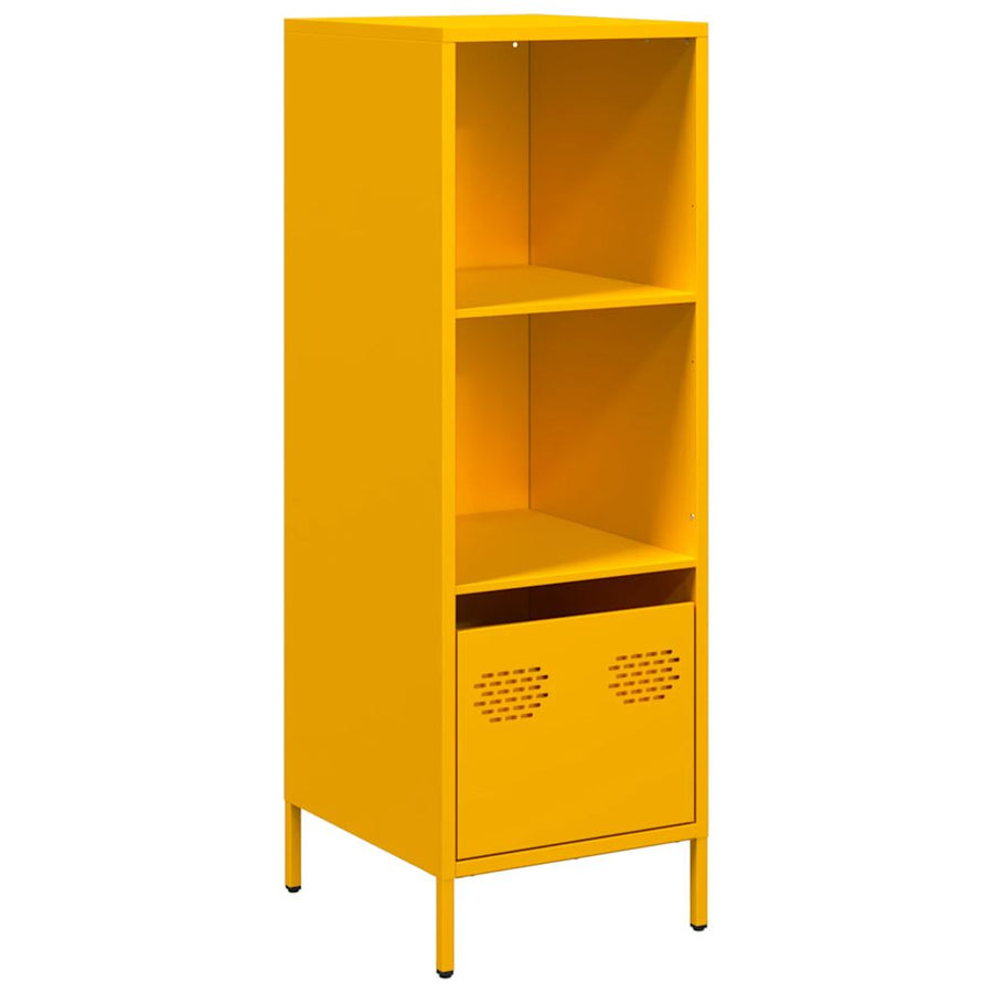 Hoge kast 35x39x103,5 cm staal mosterdgeel