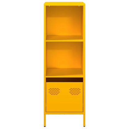 Hoge kast 35x39x103,5 cm staal mosterdgeel
