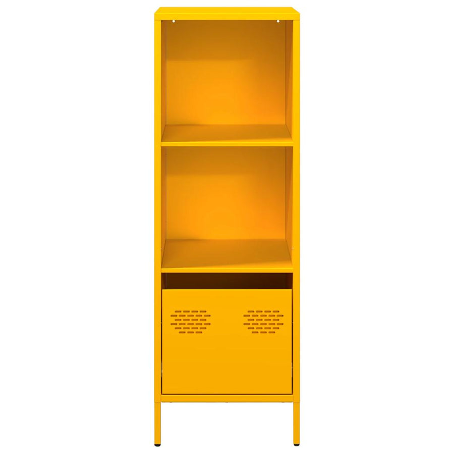 Hoge kast 35x39x103,5 cm staal mosterdgeel