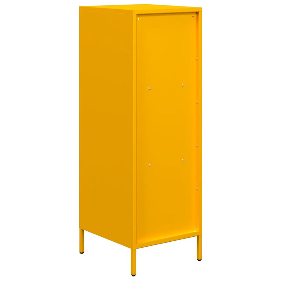 Hoge kast 35x39x103,5 cm staal mosterdgeel