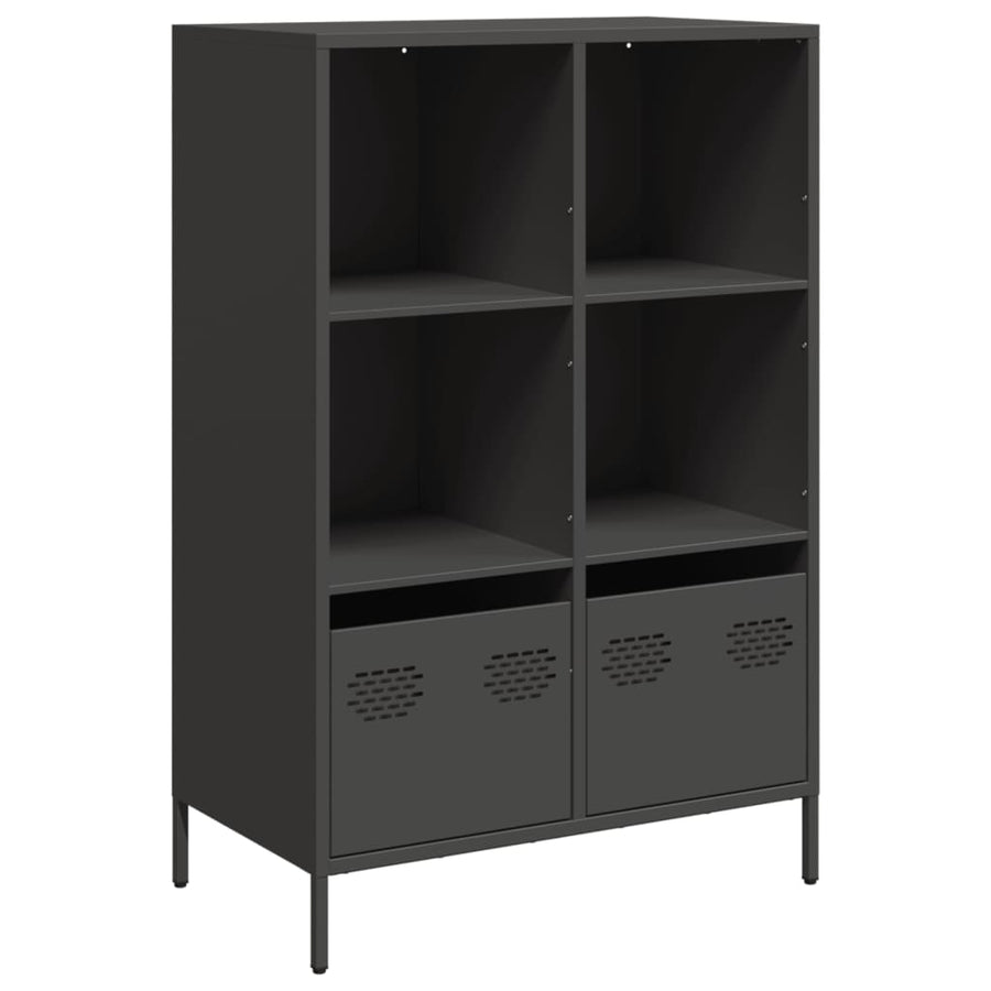 Hoge kast 68x39x103,5 cm staal zwart