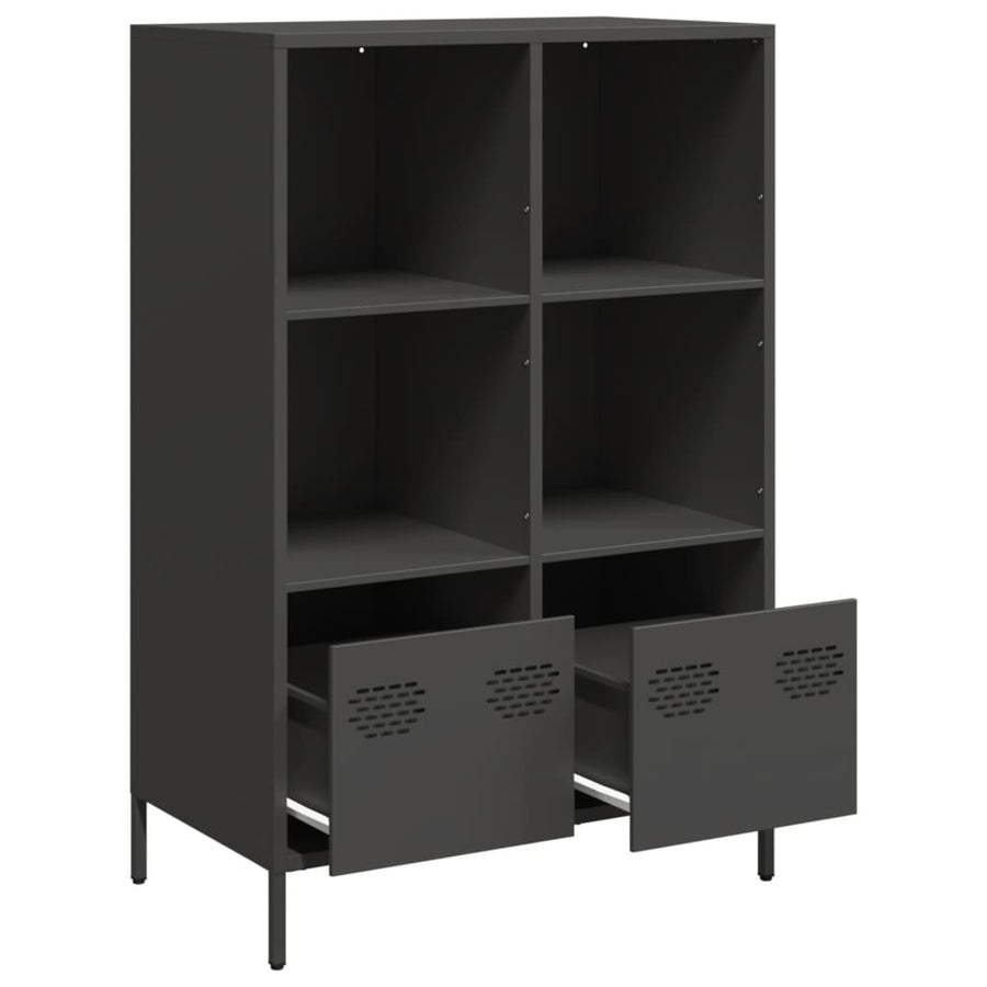 Hoge kast 68x39x103,5 cm staal zwart
