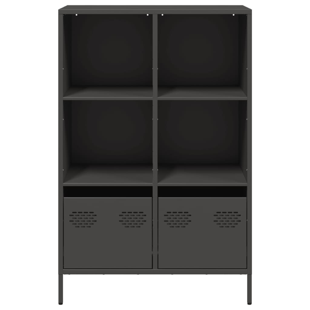 Hoge kast 68x39x103,5 cm staal zwart