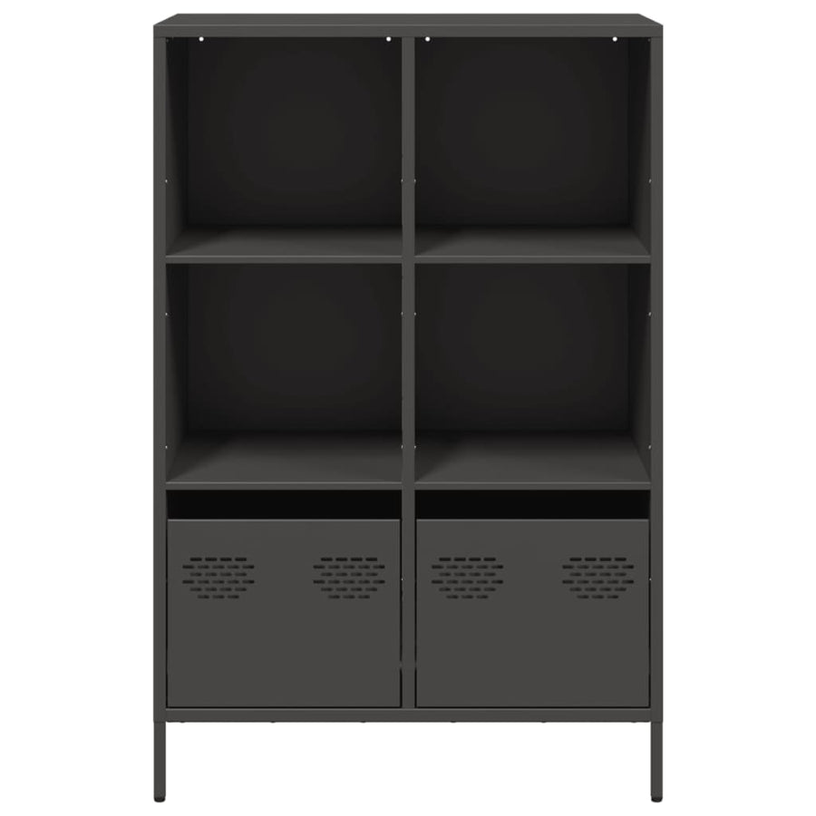 Hoge kast 68x39x103,5 cm staal zwart
