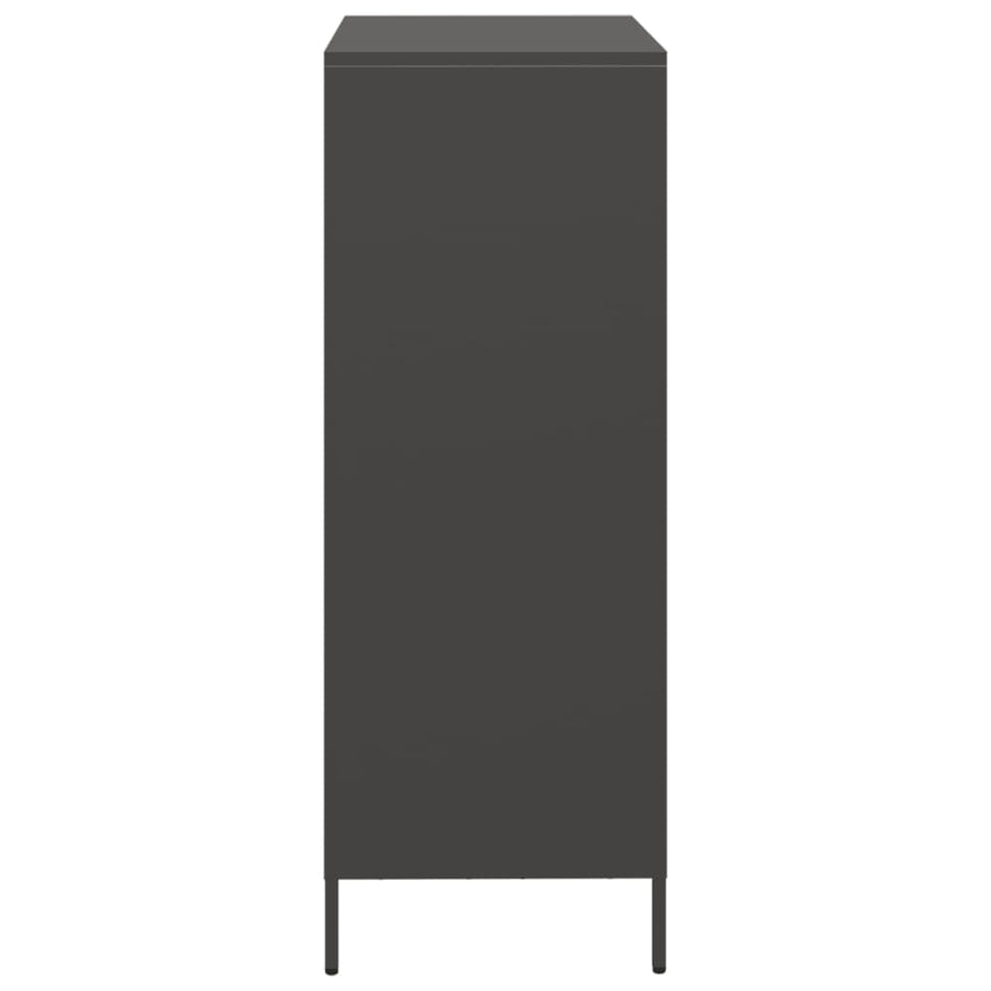 Hoge kast 68x39x103,5 cm staal zwart